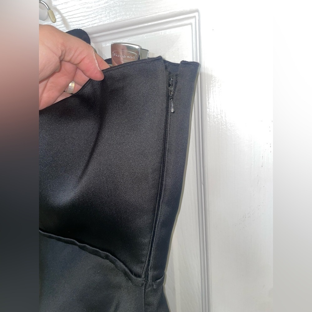 Max Mara Italy Pianoforte Dress 8 Black Cocktail Party Black Tie Silk Prom - Picture 12 of 15